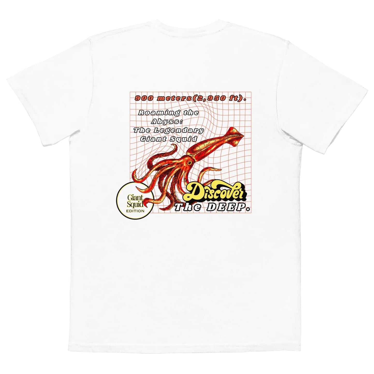 Discover the Deep Giant Squid Pocket T-shirt